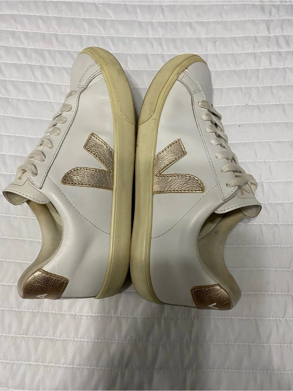 Veja Esplar White Leather Sneakers Women’s Size 8